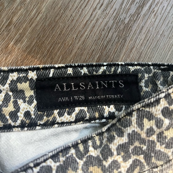 Allsaints Animal Print Jeans - Picture 2 of 3